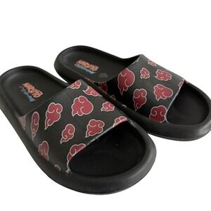 NARUTO AKATSUKI Black Soccer Slides Adult Flip Flop Sandals,‎ 13